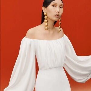 Elegant Off-Shoulder White Dress